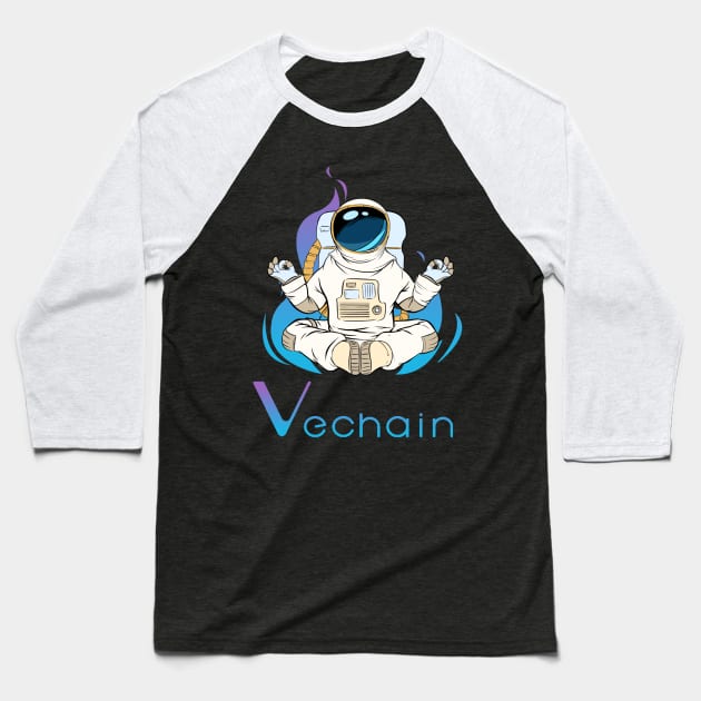 Vechain coin Crypto coin Crytopcurrency Baseball T-Shirt by JayD World